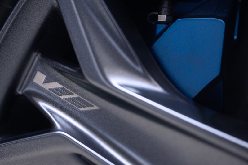 Close-up of the 2026 OPTIQ-V Brembo Performance Front Brakes | Coleman Cadillac in LAWRENCEVILLE NJ