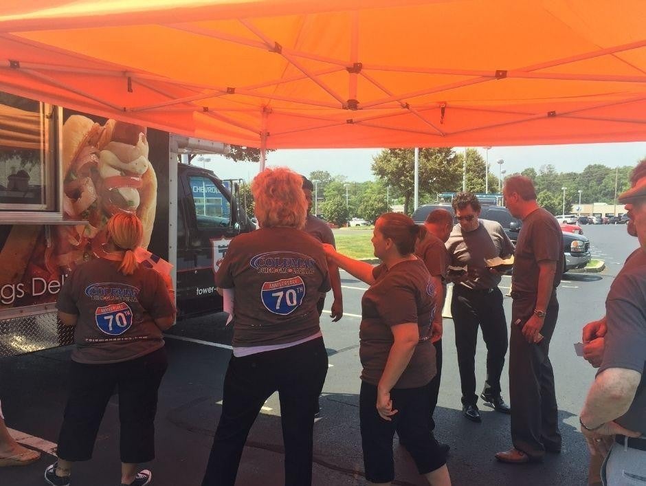 Coleman Cadillac employees at a Food Truck